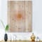 Designart - Orange Sun Print II - Modern Print on Natural Pine Wood